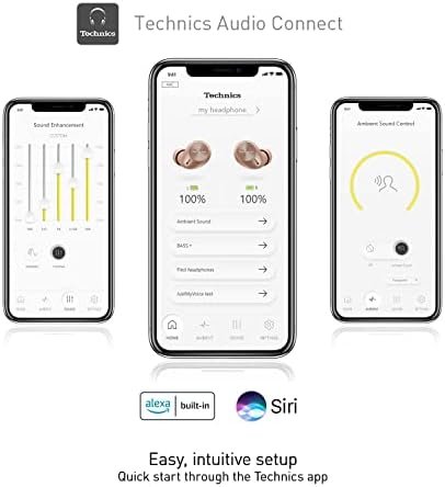 Technics True Wireless Multipoint Bluetooth Earbuds with Microphone, HiFi, Clear Calls, Long Battery Life, Lightweight Comfort Fit, Alexa Built in, EAH-AZ40-N (Rose Gold) - Image 8