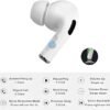 Air Pro Z Wireless Earbuds, Visible Touch Screen Control, Environmental Noise Cancelling, Bluetooth 5.0, ANC, ENC, Hands-Free Calling, White - Image 8