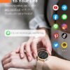 Smart Watch for Women Android & iPhone, 1.32" HD Display, Fitness Tracker with Answer/Make Calls, IP68 Waterproof Blood Oxygen/Heart Rate/Sleep Monitor, Pedometer, 100+ Sports Trackers - Image 4