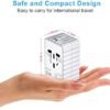 Travel Adapter, Worldwide All in One Universal Travel Adaptor Wall AC Power Plug Adapter Wall Charger with Dual USB Charging Ports for USA EU UK AUS Cell Phone Laptop - Image 5