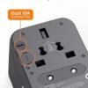 Universal Travel Adapter 70W International Wall Charger AC Plug Adaptor Worldwide Essentials Power Plug Adapter with 3 USB C Wall Charger 2 USB A Charging Ports for Laptop Cellphone USA EU UK AUS - Image 8