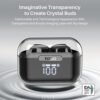 TOZO T18 Bluetooth 5.3 True Wireless Stereo Earbuds IPX8 Waterproof in Ear Headset Call Noise Reduction Headphones with Digital Display and Transparent Case Long Standby Earphones Black - Image 3