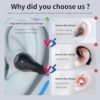 Open Ear Headphones Clip On Mini Earbuds Bluetooth 5.3 Wireless Earbuds 48 Hours Playtime IPX7 Waterproof Sports Bone Conduction Headphones Bluetooth for Workout Driving Walking with iPhone Android - Image 2