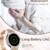 Smart Watches for Women (Answer/Make Call) with Diamonds, 1.3”HD Screen Bluetooth Smartwatch for Android iOS Phones, IP68 Waterproof Fitness Activity Trackers with Heart Rate/SpO2/BP/Sleep Monitor - Image 5