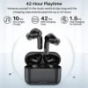TOZO NC2 Hybrid Active Noise Cancelling Wireless Earbuds, in-Ear Detection Headphones, IPX6 Waterproof Bluetooth 5.3 Stereo Earphones, Immersive Sound Premium Deep Bass Headset, Black - Image 7