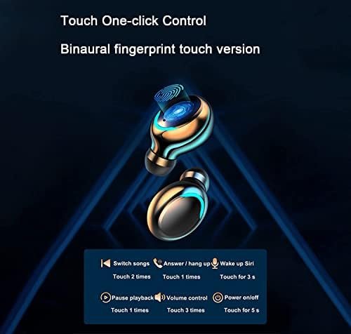 New Wireless Earbuds Bluetooth 5.0 Headset, IPX7 Waterproof, LED Battery Display auriculares,140 Hours Play time with Charging Box, 3D Stereo Audio Full Touch Screen Headset with Microphone - Image 3