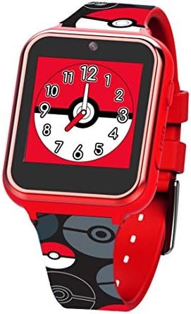 Pokemon Pokeball Touchscreen Kids Smart Watch by Accutime - Red Interactive Educational Toy Watch with Camera, Alarm, Calculator for Boys & Girls - POK4230AZ