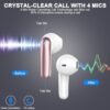 Wireless Earbud Bluetooth 5.3 Headphones 50H Playtime Stereo Bass Ear Buds, in-Ear Earphones with 4 ENC Mic LED Display Noise Cancelling Earbud, Bluetooth Earbud IP7 Waterproof Sport for Android iOS - Image 4