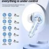ACEFAST Wireless Earphones Bluetooth 5.3 Headphones LED Power Display Mini Crystal in-Ear Earbuds with Wireless Charging Case Touch Control Built-in Mic Headphone for Sports Waterproof Earphone - Image 4