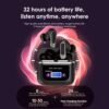 AD V8 TWS Earphones 2024 Newest LCD Touch Screen Wireless Earbuds with ANC+ENC Noise Cancelling - Sport V8 Earbuds IPX-5 Waterproof Stereo Sound - Long Battery Life BT V5.3 Gaming Headphones (Black) - Image 4