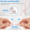 6in1 Multi Charging Cable 10FT, Magnetic Charger for Apple Watch Ultra/SE/9/8/7/6/5/4/3/2/1, Multiple Charger Cord for iPhone 15/14/13/12/11/Galaxy/Pixel, Pink USB A/C Universal Travel Charger - Image 4