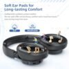 Active Noise Cancelling Headphones,Wireless Over-Ear Bluetooth Headphones with Microphone, Transparency Mode, 70h Play Time, Hi-Res Audio,(Deep Bass,) Lightweight Design, Bluetooth 5.3-Black - Image 4
