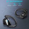 Wireless Earbud Sport, Bluetooth 5.3 Headphones with Noise Cancelling Mic, 75H HiFi Stereo Over Ear Bud with LED Display and USB-C, IP7 Waterproof Earphones, Button Control, for iOS/Android - Image 6