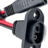 SAE Socket Sidewall Port - Solar Panel Mount with SAE Quick Disconnect Universal Flush-Mountable Connector for Solar Generator Battery Charger with 2 Mounting Screws (SAE Cable) - Image 2