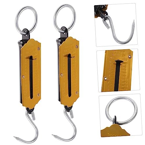 SUPVOX 2pcs Spring Scale Hanging Scale Fishing Pole Case Fishing Scale Vertical Weighing Scale Fruit Hook Portable Vegetables Scale Small Scale Weight Scale Hook Scale Iron Handheld Claim - Image 9