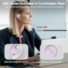 Wireless Earbuds Bluetooth Headphones Bass Stereo Open Ear Earbuds Wireless Bluetooth IPX7 Waterproof Air Conduction Ear Buds with ENC Mic Bluetooth 5.3 Headsets for iPhone Android Purple - Image 3