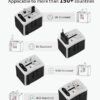 Universal Travel Adapter, International Travel Plug with 4X USB Ports,Travel Worldwide Wall Charger for US/UK/EU/AU,All in One Plug Converter for 150+ Countries (Type C/G/A/I) - Image 3