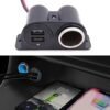 Mobile Phone USB SUV Vehicle Under-Dash Mount 12V/24V Charger Phones Power Supply Fast Charging Universal Device Power Port Outlet Converter Adapter Combo-car Charger for Hair Dryer Headphone - Image 2