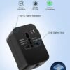 rts Universal Travel Adapter with (Type C+USB) 2 USB Ports & AC Outlet, Worldwide International Plug Adapter Converter, Travel Essentials Accessories All in One Wall Charger for US to EU UK AUS Asia - Image 9