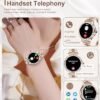 Smart Watches for Women (Answer/Make Call) with Diamonds, 1.3”HD Screen Bluetooth Smartwatch for Android iOS Phones, IP68 Waterproof Fitness Activity Trackers with Heart Rate/SpO2/BP/Sleep Monitor - Image 2