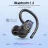 Wireless Earbuds, 2023 Bluetooth Headphones 5.3 Sport, 50H Ear buds with Earhooks, Dual LED Display Bluetooth Earbuds, Deep Bass Stereo Noise Cancelling Headphones, IP7 Waterproof Running Earphones - Image 2