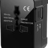 rts Universal Travel Adapter with (Type C+USB) 2 USB Ports & AC Outlet, Worldwide International Plug Adapter Converter, Travel Essentials Accessories All in One Wall Charger for US to EU UK AUS Asia