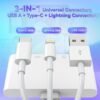 SD Card Reader for iPhone 5-in-1 Universal Memory Card USB Reader USB-C Lightning to Camera SD/TF Card Reader Compatible with iPhone Samsung Huawei All Cellphone Laptop Computer (Plug and Play) - Image 3