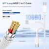 for iPhone 15 USB C Fast Charger,20W Dual Port USB Fast Cell Phone Wall Charger, USBC Charger Block Brick for iPhone 15/15 Pro/15 Pro Max/iPad Pro/AirPods&More(6 ft/10ft USBC Cable Included) - Image 4