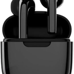 Black Earbuds, Wireless Bluetooth Earbuds, 25Hrs Playtime USB C TWS Built in Noise Cancellation Microphone with Charging Case, for Sports/Workout/Gym/Teen/TV/PC/Android&iPhone, Black