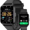 Smart Watch for Men Women - Answer/Make Calls/Quick Text Reply/AI Control, 1.83" for Android Phones Samsung iPhone Compatible IP68 Smartwatch Fitness Tracker Heart Rate Blood Oxygen (Black, 1.83")
