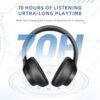 Active Noise Cancelling Headphones,Wireless Over-Ear Bluetooth Headphones with Microphone, Transparency Mode, 70h Play Time, Hi-Res Audio,(Deep Bass,) Lightweight Design, Bluetooth 5.3-Black - Image 6