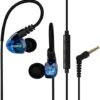 Wired Over Ear Earbuds for Kids Women Small Ears, Sport in-Ear Headphones Earhook Earphones for Running Exercise Jogging, Ear Buds with Case Microphone and Volume for Cell Phones Laptops Blue