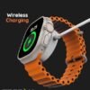 Ultra S8 Smartwatch with Heart Rate Monitor | Bluetooth Calling | WiFi | Voice Assisstant | Alarm Bell| Sports Mode Activity Tracker Smartwatch for Men, Women (Orange) with One Black Strap - Image 7