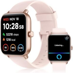 Smart Watch for Women Alexa Built-in, 1.8" Fitness Tracker with Answer/Make Call, IP68 Waterproof/SpO2/Heart Rate/Sleep/Monitor, 100+Sport Modes, Bluetooth Watch Compatible with Android & iPhone