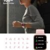Fitness Smart Watch for Women Men, Android iOS iPhone Compatible, IP68 Waterproof, 1.91” Lager Screen with Text and Call, Heart Rate, Blood Oxygen, Sleep Tracker, Long Battery Life, Pink - Image 6