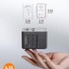Universal Travel Adapter 70W International Wall Charger AC Plug Adaptor Worldwide Essentials Power Plug Adapter with 3 USB C Wall Charger 2 USB A Charging Ports for Laptop Cellphone USA EU UK AUS - Image 5