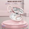 Wireless Bluetooth Earbud Sport, Bluetooth 5.3 Headphones with Noise Cancelling Mic, 75H HiFi Stereo Over Ear Earbud with LED Display and USB-C, IP7 Waterproof Earphones, Button Control, Rose Gold - Image 3