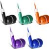 Bulk Earbuds Headphones 100 Pack Earphones Wholesale Classroom Ear Buds Kids Bulk Headphones Mixed 5 Assorted Colors Earbuds for Schools, Libraries, Hospitals (Mixed-Color) - Image 2