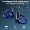 Wireless Earbud, Sport Bluetooth 5.3 Headphones with Earhooks Wireless Earphones in-Ear with Deep Bass Stereo Bluetooth Earbud 50H Playtime, Dual LED Display, IP7 Waterproof, Running,Blue - Image 3