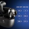 Skullcandy Rail ANC In-Ear Noise cancelling Wireless Earbuds, 27 Hr Battery, Microphone, Works with iPhone Android and Bluetooth Devices - True Black - Image 3