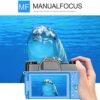 4K Digital Camera for Photography VJIANGER 48MP Vlogging Camera for YouTube with 3.0’’ 180° Flip Screen, WiFi, 16X Digital Zoom, Wide Angle & Macro Lens, 2 Batteries, 32GB Micro SD Card(W02-Blue30) - Image 5