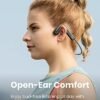 SHOKZ OpenMove - Open-Ear Bluetooth Sport Headphones - Bone Conduction Wireless Earphones - Sweatproof for Running and Workouts, with Sticker Pack (Grey) - Image 2