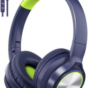 Kids Headphones with Microphone, Wired Over Ear Headsets with Limited Volume 85dB/ 94dB for Boys Girls Teens Children Online School/Travel/iPad/Tablet/Cellphone