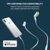 Belkin SoundForm Headphones - Wired In-Ear Earphones With Microphone- iPhone Headphones - Apple Headphones - Apple Wired Earbuds For iPhone, iPads & All Products With Lightning Connector (White) - Image 5