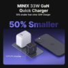 MINIX NEO P1 Mini 33W PPS 2-Port GaN Charger 1 USB-C Port Fast Charger, 1 USB-A Port Quick Charger 3.0. Compatible with iPhone 8-15 Series, Galaxy S10-S21, Pad and More. - Image 5