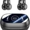 Wireless Earbuds Open Ear Clip Headphones Air Conduction Headphones LED Power Display Earphones Sport Bluetooth 5.3 Headphones (Black) - Image 7