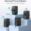 MOMAX Universal Travel Adapter, 120W GaN Fast International Power Adapter, 3 USB C & 1 USB A, Worldwide Travel Plug Adapter, All-in-One Worldwide Wall Charger for USA European UK AUS (Type C/G/A/I) - Image 5
