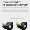 YINYOO KBEAR KS2 USB C Earbuds Headphones Hybrid 1BA 1DD Wired Earbuds Stereo Bass HiFi IEM Earphone Noise Cancelling High Resolution with Detachable Cable for Running Gaming Sport (with Mic, Black) - Image 6
