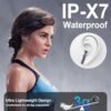 Wireless Earbud, Bluetooth Headphones 5.3 Stereo Bass 42H in-Ear Earphones 2024 Noise Cancelling Ear Buds 4 ENC Mic Call Bluetooth Earbud USB-C LED Display IP7 Waterproof Sport Headset for Android iOS - Image 6