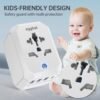 Universal Travel Plug Adapter All in One Travel Charger Adapter Slide Converter Outlet for US to EU UK AU Asia with 3 USB A 1 USB A Ports - Image 7